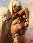Arab or Arabic people and life. Orientalism oil paintings  477